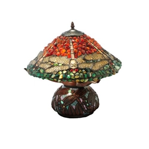 16.5" H Dragonfly Polished Agata Table Lamp