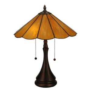 20.25" H Panel Honey Amber Table Lamp