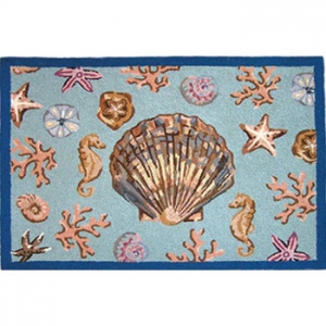 Scallop Shell Hook Rug