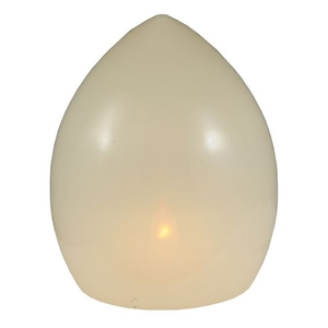 9" W Metro Fusion Ivory Egg Blown Glass Glass