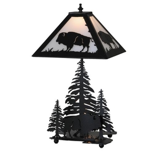 21" H Buffalo W/Lighted Base Table Lamp