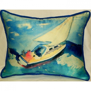 Sailboat Indoor Outdoor Pillow