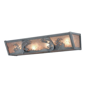 24" W Leaping Trout Vanity Light