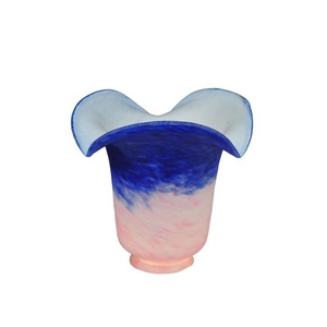 5.5" W Fluted Pink And Blue Shade
