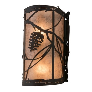 8" W Whispering Pines Left Wall Sconce