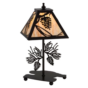 15" H Whispering Pines Accent Lamp