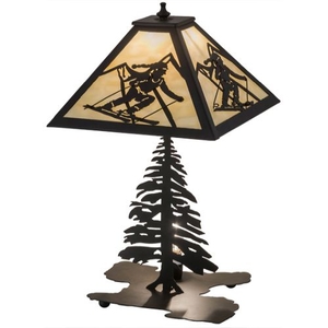 22" H Alpine W/Lighted Base Table Lamp