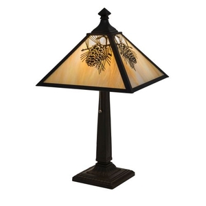 23.5" H Winter Pine Table Lamp