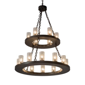 36" W Loxley 18 Lt Two Tier Chandelier