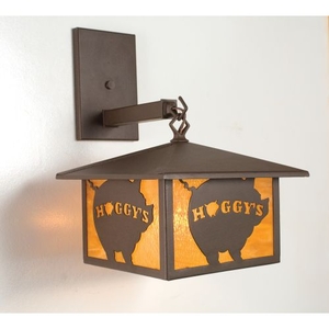 10" W Personalized Hoggy'S Hanging Wall Sconce