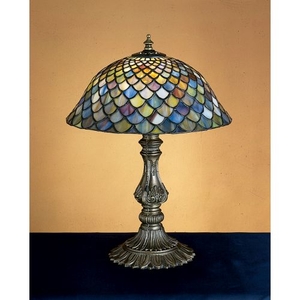 17" H Tiffany Fishscale Accent Lamp