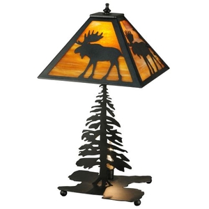 21" H Lone Moose Table Lamp