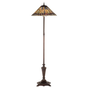 65" H Tiffany Jeweled Peacock Floor Lamp