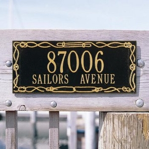 Sailor'S Knot Address Plaque