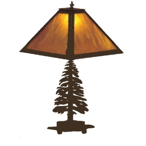 21" H Tall Pine Table Lamp