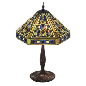 24" H Tiffany Elizabethan Table Lamp