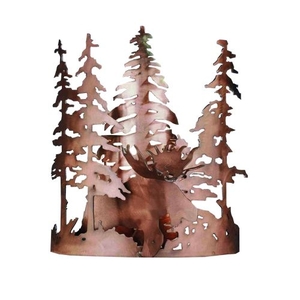 11" W Moose Through The Trees Wall Sconce