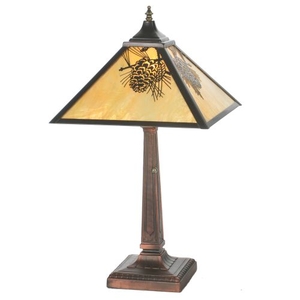 23.5" H Winter Pine Mission Table Lamp