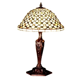 22" H Diamond & Jewel Table Lamp