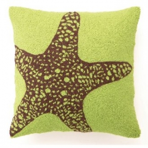 Green Bg Starfish Hook Pillow