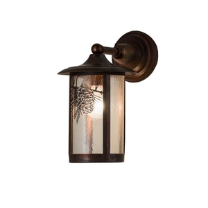 8" W Fulton Winter Pine Solid Mount Wall Sconce