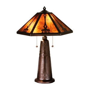 25" H Grenway Amber Mica Table Lamp