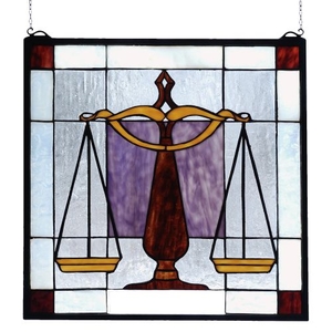 18" W X 18" H Judicial Stained Glass Window