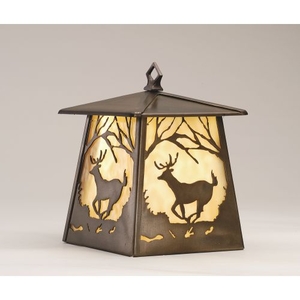 7.5" W Deer At Dawn Hanging Wall Sconce