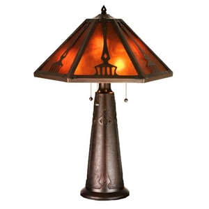 29" H Grenway Amber Mica Table Lamp