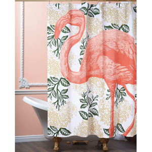 Flamingo Bloomsbury Shower Curtain Coral