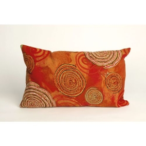 Liora Manne Visions Iii Graffiti Swirl Indoor/Outdoor Pillow - Red, 12" By 20"