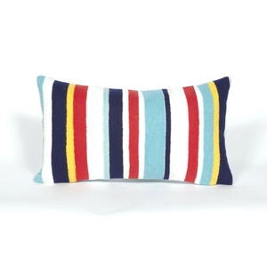 Liora Manne Visions Iii Riviera Strp Indoor/Outdoor Pillow - Multi, 12" By 20"