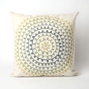 Liora Manne Visions Ii Ombre Threads Indoor/Outdoor Pillow - Ivory, 20" Square