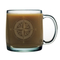 Compass Etched Coffee Mug Glass Set