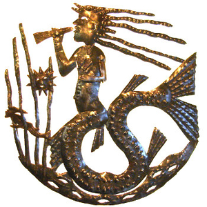 Mermaid With Trumpet Sculpture