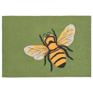 Liora Manne Frontporch Bee Indoor/Outdoor Rug - Green, 24" By 36"