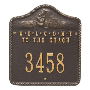 Personalized Welcome To The Beach Plaque, Bronze / Gold