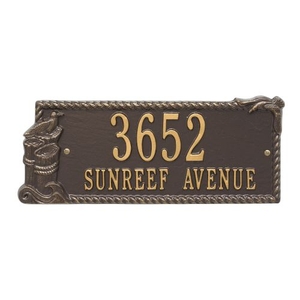 Personalized Seagull Rectangle Plaque, Bronze / Gold