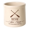 Personalized Oar Lake House Crock, Bristol Crock With Brown Etching