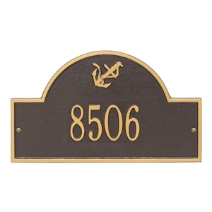 Personalized Anchor Arch Plaque, Bronze / Gold
