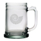 Drink is style with a frosty beer mug