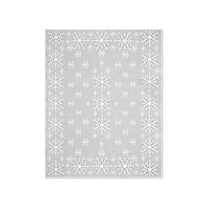 Glisten 70X90 Tablecloth W/ Glitter, White
