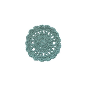 Mode Crochet 5" Round Coaster, Sea Spray