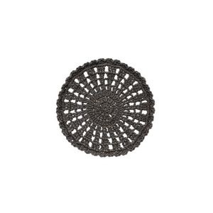 Mode Crochet 10" Round Doily, Charcoal