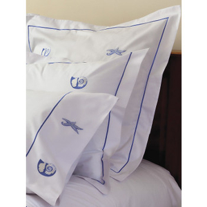 Custom Embroidered Coastal III Euro Pillow Cover