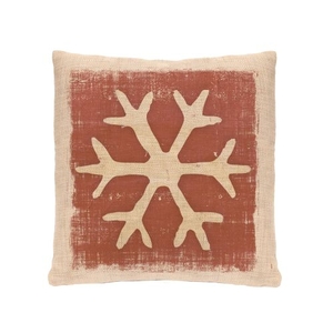 Rustic Snowflake 18X18 Pillow