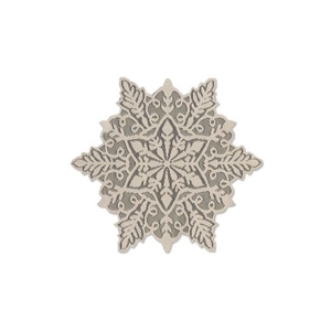 Silver Snowflake 15X13 Doily, Silver Sage