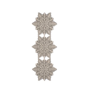 Silver Snowflake 15X39 Table Runner , Silver Sage