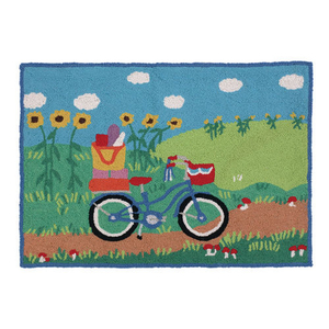 Going Places Bicycle Hook Rug