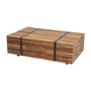 Teak Strapped Coffee Table
